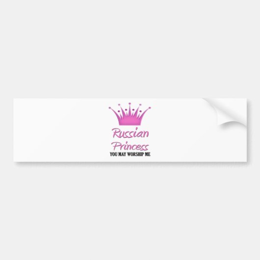 Russische prinses bumpersticker (Voorkant)