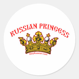 Russische prinses ronde sticker