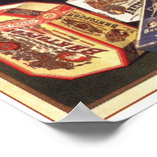 Russische Rijk Sigarette schelpen Adverteren 1900 Poster (Hoek)