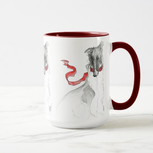 Russische Rode Borzoi-Mok Mok (Rechts)
