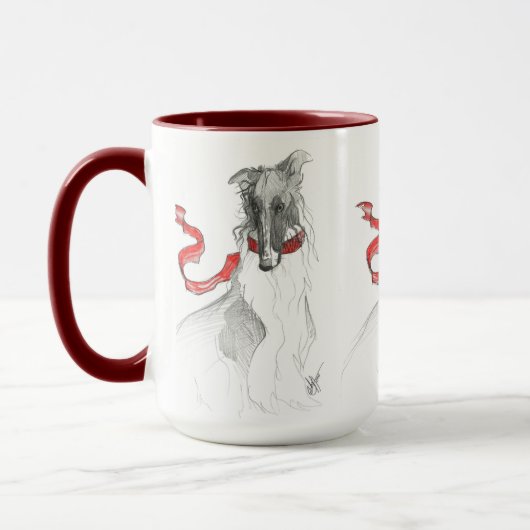 Russische Rode Borzoi-Mok Mok (Links)