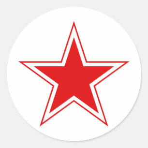 Russische Rode Ster Ronde Sticker