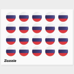 Russische ronde-pictogramvlag ronde sticker