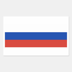 Russische/Russische vlag Rechthoekige Sticker