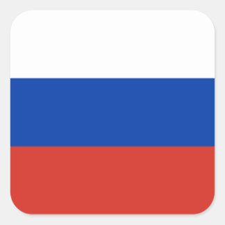 Russische/Russische vlag Vierkante Sticker