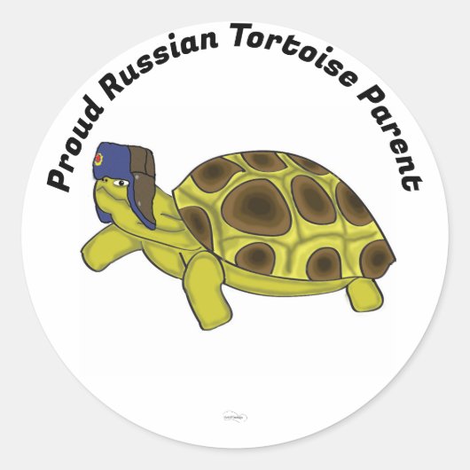 russische schildpad Sticker (Voorkant)