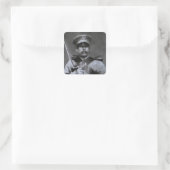 Russische soldaat vierkante sticker (Tas)