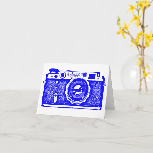 Russische Sovjet-camera - blauw Kaart (Gele Bloem)