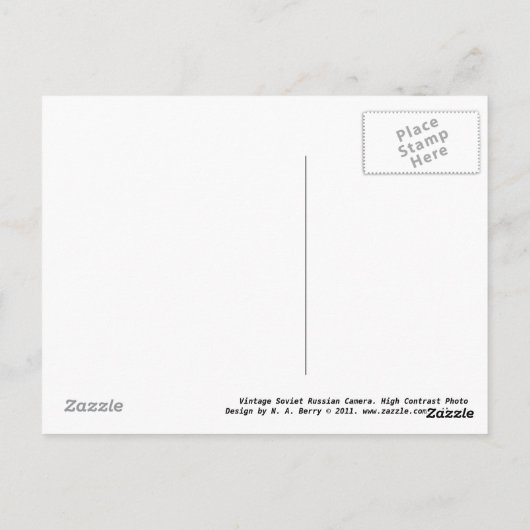 Russische Sovjet-camera - Oranje Briefkaart (Achterkant)