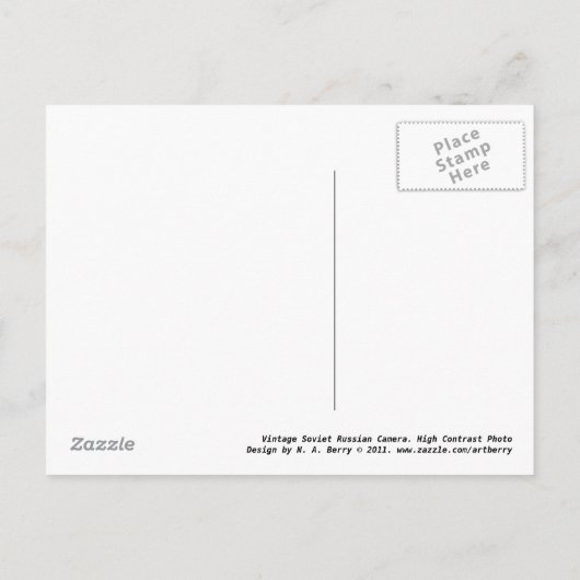 Russische Sovjet-camera - Ruby Red Briefkaart (Achterkant)