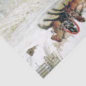 Russische trojka Horse Sleigh Snow Race Tissue Pap Tissuepapier (Detail)