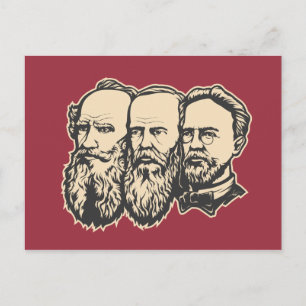 Russische trojka: Tolstoy, Dostoevsky, Chekhov Briefkaart