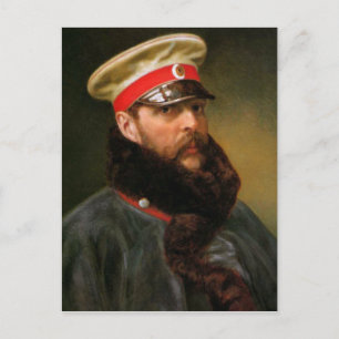 Russische tsar Alexander II Briefkaart