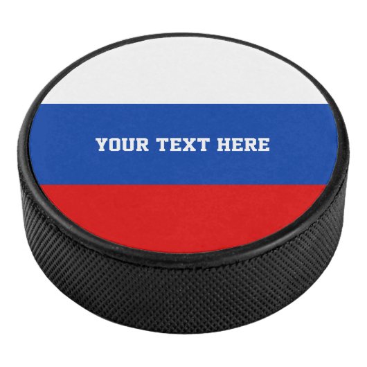 Russische vlag aangepast ijshockeybonidee hockey puck (3/4)