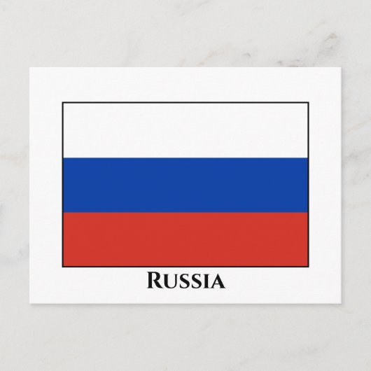 Russische vlag briefkaart (Voorkant)