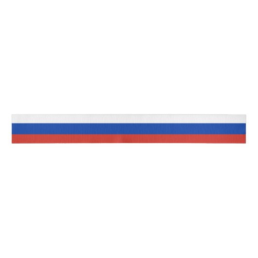 Russische vlag en Russisch reizen, vakantie/sport Grosgrain Lint (Voorkant)
