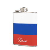 Russische vlag en Russische mode/sportfans Heupfles (Links)