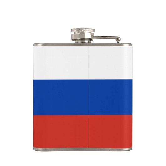 Russische vlag en Russische mode/sportfans Heupfles (Achterkant)