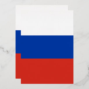 Russische vlag folie uitnodiging