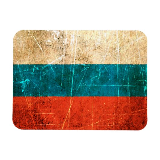 Russische vlag, gesmolten en slechtste Magneet (Horizontaal)
