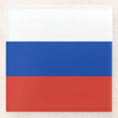Russische vlag glazen onderzetter (Voorkant)