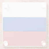 Russische vlag glazen onderzetter (Achterkant)