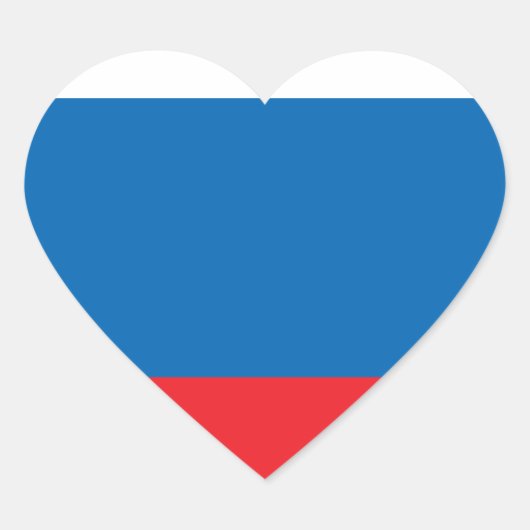 Russische vlag hart sticker (Voorkant)
