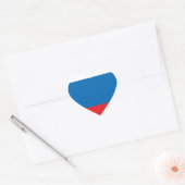 Russische vlag hart sticker (Envelop)