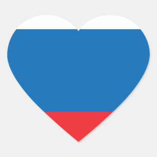 Russische vlag hart sticker