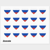 Russische vlag hart sticker (Vel)
