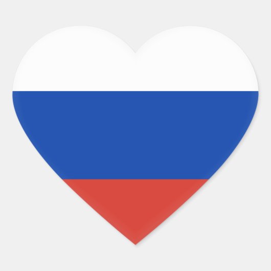 Russische vlag hart sticker (Voorkant)
