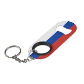 Russische vlag mini flessenopener (Voorkant Gekanteld)