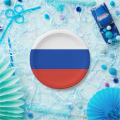 Russische vlag papieren bordje (Feest)