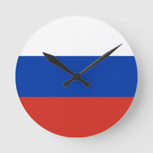 Russische vlag ronde klok