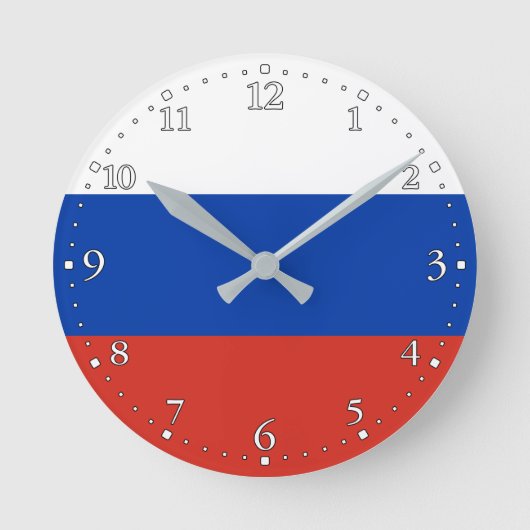 Russische vlag ronde klok (Voorkant)