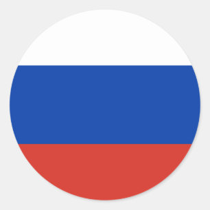 Russische vlag ronde sticker
