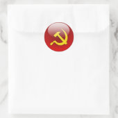 Russische vlag ronde sticker (Tas)