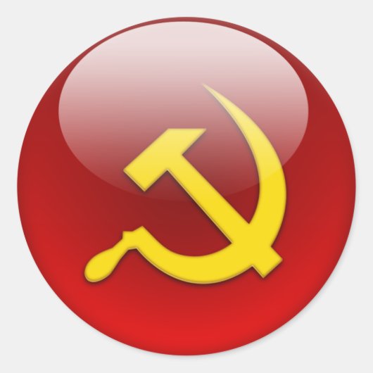 Russische vlag ronde sticker (Voorkant)