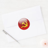 Russische vlag ronde sticker (Envelop)