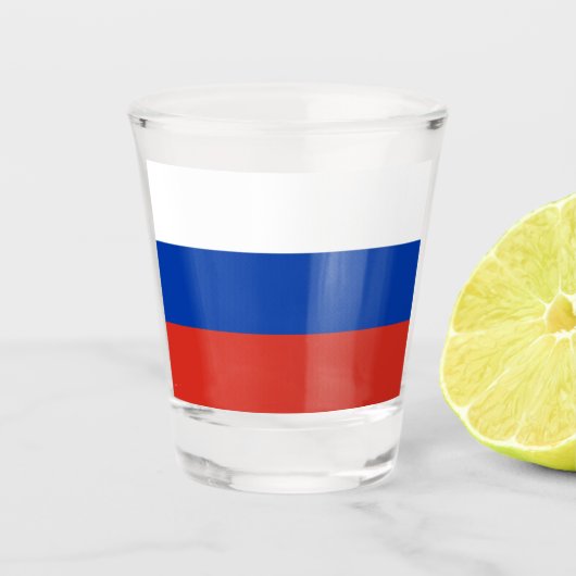 Russische vlag shot glas (Voorkant)