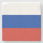 Russische vlag stenen onderzetter (Voorkant)