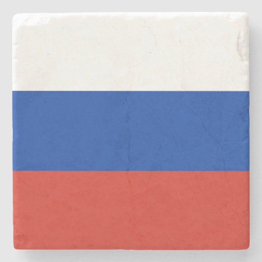 Russische vlag stenen onderzetter (Voorkant)