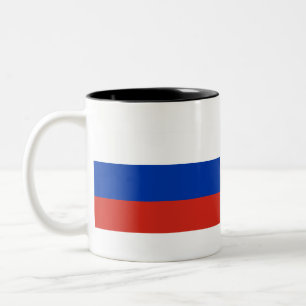 Russische vlag tweekleurige koffiemok