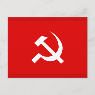 Russische vlag van USSR Hammer en Sickle Briefkaart