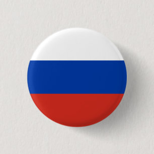 Russische vlag, Vlag van Rusland Ronde Button 3,2 Cm