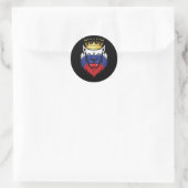 Russische vlag voor Lion King Ronde Sticker (Tas)