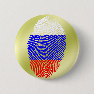 Russische vlag voor vingerafdrukken ronde button 5,7 cm