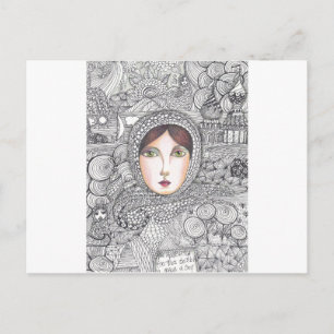 russische vrouw briefkaart