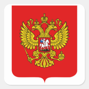 Russische wapenstilstand vierkante sticker