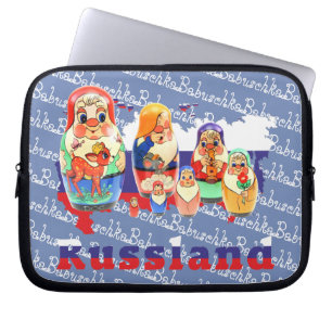Russland - Rusland Babuschka Gerätehülle 10" - 15" Laptop Sleeve